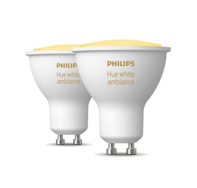Philips Hue White Ambiance 4.3W GU10 2-pack