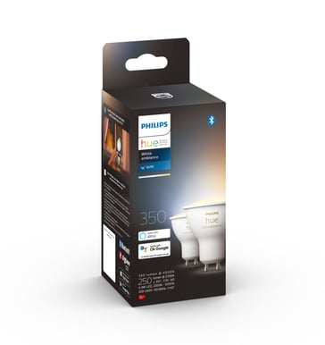 Philips Hue White Ambiance 4.3W GU10 2-pack