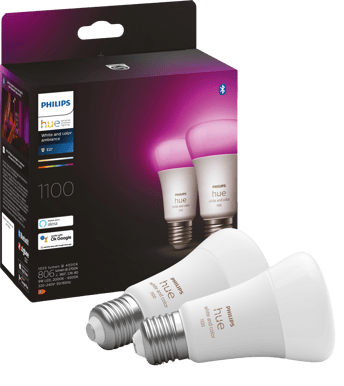 Philips Hue White Color 9W E27 2-pack
