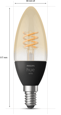 Philips Hue White 4.5W Filament Candle E14 2-pack