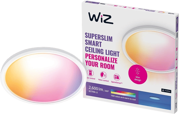 WiZ SuperSlim Taklampa Vit RGB 400mm