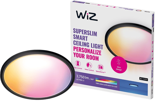 WiZ SuperSlim Taklampa Svart RGB 550mm