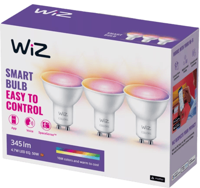 WiZ Wi-Fi Spot GU10 50W RGB 3-pack