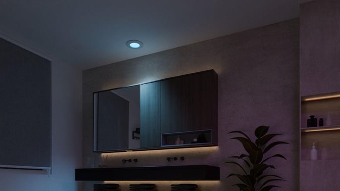 Philips Hue White Color Infälld Spotlight 90mm Vit