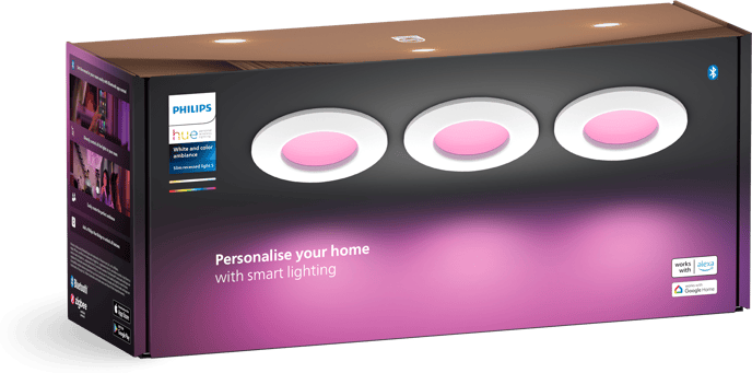 Philips Hue White Color Infälld Spotlight 90mm Vit 3-pack