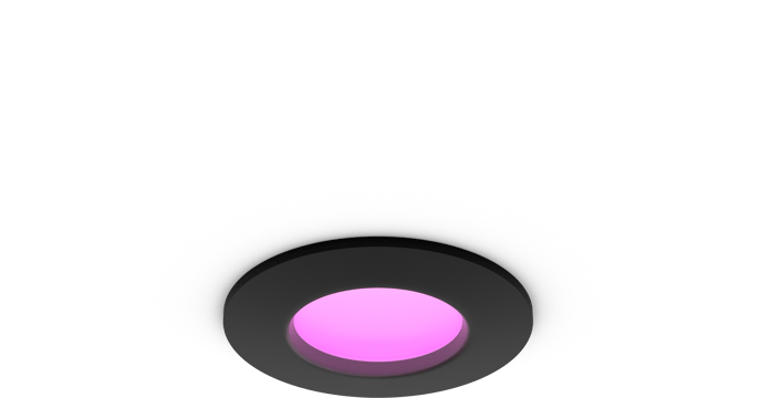 Philips Hue White Color Infälld Spotlight 90mm Svart