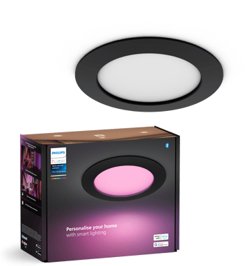 Philips Hue White Color Infälld Spotlight 170mm Svart