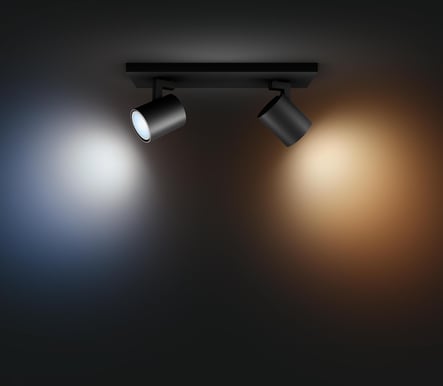 Philips Hue Runner White Ambiance Spotlight 2 x GU10 4.2W Svart