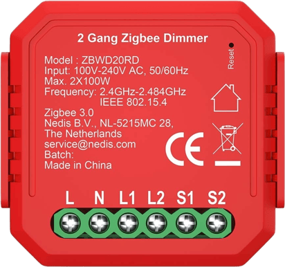 Nedis SmartLife Triac Dimmer 2 kanaler Zigbee