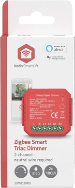 Nedis SmartLife Triac Dimmer 2 kanaler Zigbee