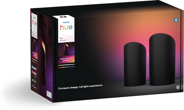 Philips Hue Wall Washer 2-pack Svart