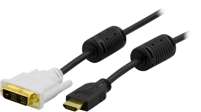 DELTACO DVI-kabel DVI ha till HDMI ha Svart 2 m