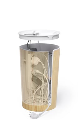 BlueLounge CableBin Ljus Träimitation