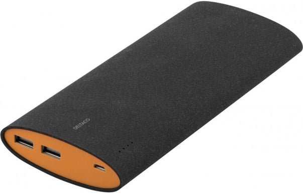 DELTACO Powerbank 15600 mAh Svart