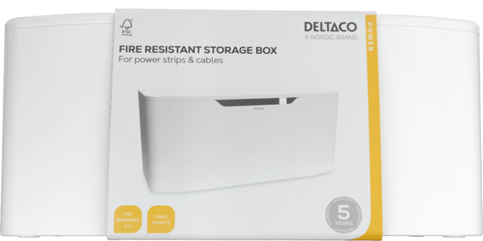 DELTACO CableBox Vit