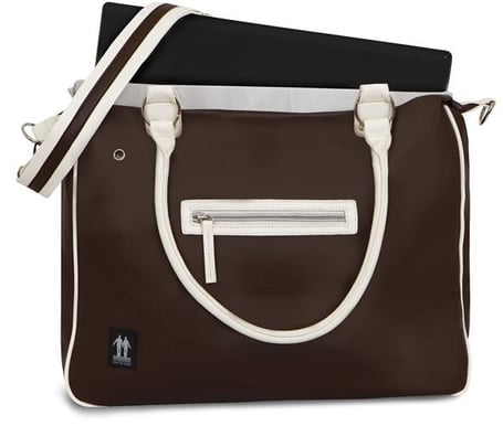 Walk On Water 15" Girly Bag Brown/White