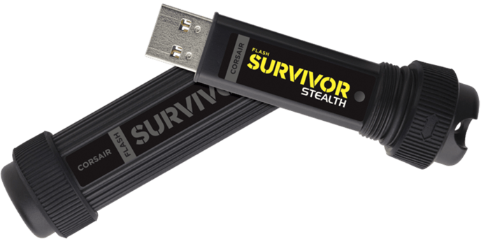 CMFSS3B-256GB Corsair 256GB Survivor Stealth USB 3.0 Flash Drive 