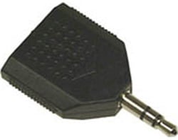Adapter Y-split 2x3,5mm till 1x3,5mm