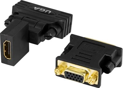 Deltaco USB 2.0 till VGA/DVI/HDMI-Adapter Svart