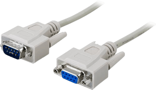 DELTACO Seriellkabel DB9 ha-ho 3m