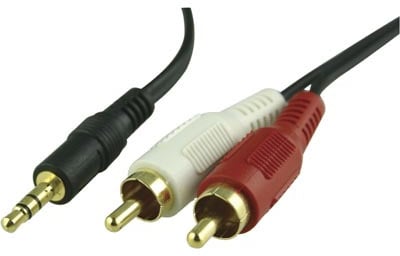 Audiokabel 3,5mm ha - 2xRCA, 1.8m