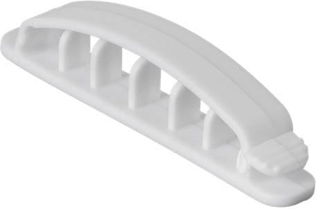 Kabelhållare med 6 platser Självhäftande 3-pack Vit