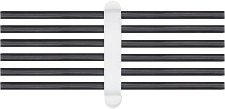 Kabelhållare med 6 platser Självhäftande 3-pack Vit
