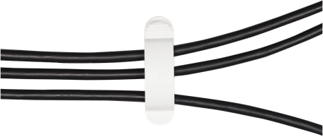 Kabelhållare med 3 platser Självhäftande 3-pack Vit