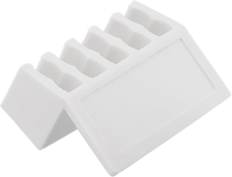 DELTACO Kabelhållare med 5 platser Självhäftande 2-pack Vit