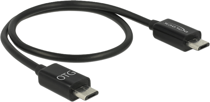 Delock Micro USB-B ha-ha Strömdelningskabel OTG