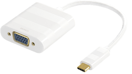 DELTACO USB 3.1 Adapter C ha till VGA hona Vit
