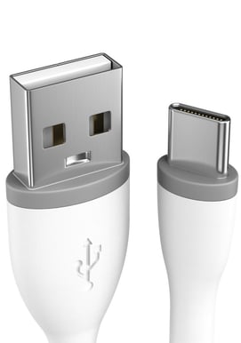 Satechi Flexibel USB-A till USB-C 25cm Vit
