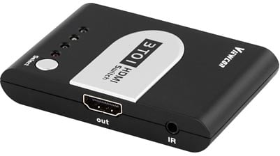 HDMI-switch, 3 ingångar till 1 utgång Auto/manuell