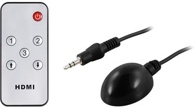 HDMI-switch, 3 ingångar till 1 utgång Auto/manuell
