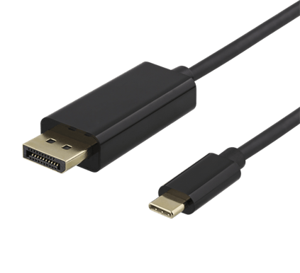 DELTACO DisplayPort - USB-C Svart 0.5 m