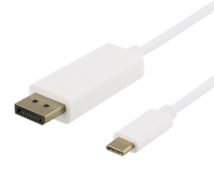 DELTACO DisplayPort - USB-C Vit 0.5 m