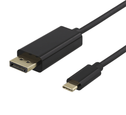 DELTACO DisplayPort - USB-C Svart 1 m