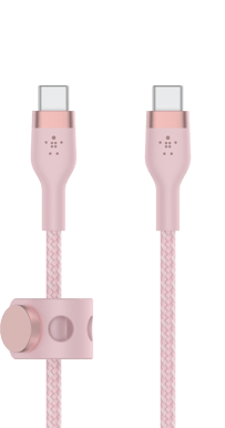Belkin Boost Charge Pro Flex USB-C till C, 1m, Rosa