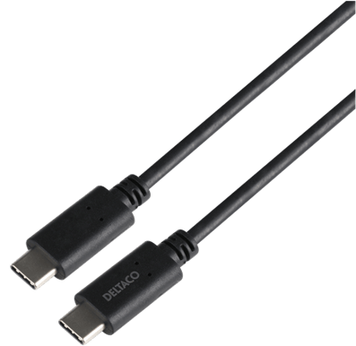 DELTACO USB4 40 Gbps USB-C till USB-C-kabel, 240W, 0,8m