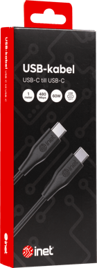 Inet USB-Kabel USB C-C 1m Svart