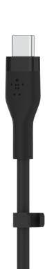 Belkin Silikon Flex USB-C till C, 1m, Svart