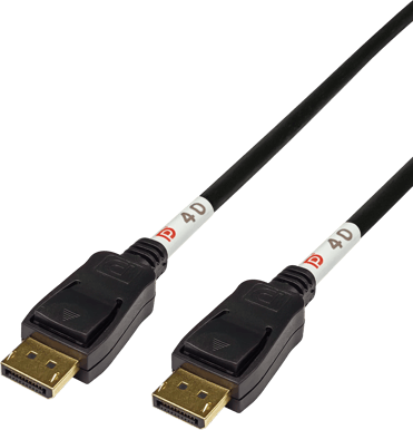 DELTACO DisplayPort 2.1, 8K, DP40, 0.5 m, Svart