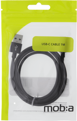 Moba USB-A till USB-C, 1m, Black