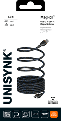 Unisynk Magnetic USB-C to USB-C 2m