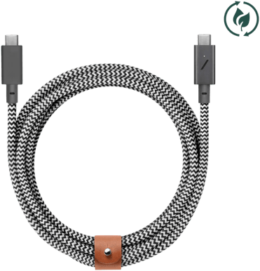 Native Union Belt Cable USB- C till  C. Zebra 2.4M 240W