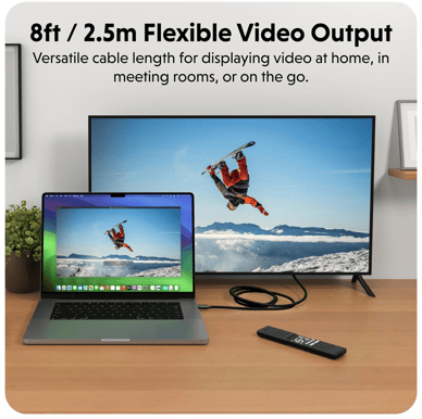 HyperDrive USB-C to HDMI 4K60Hz 2,5m Svart