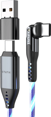 STATIK PowerPivot Pro Glowing LED USB-C 1m