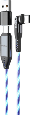STATIK PowerPivot Pro Glowing LED USB-C 1m