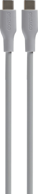 DELTACO USB-C till USB-C 60W 1.5 m Grå