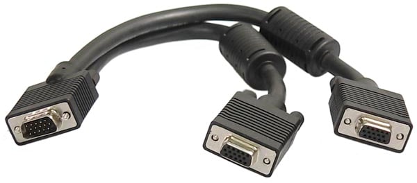 VGA Y-kabel 1xha till 2x ho